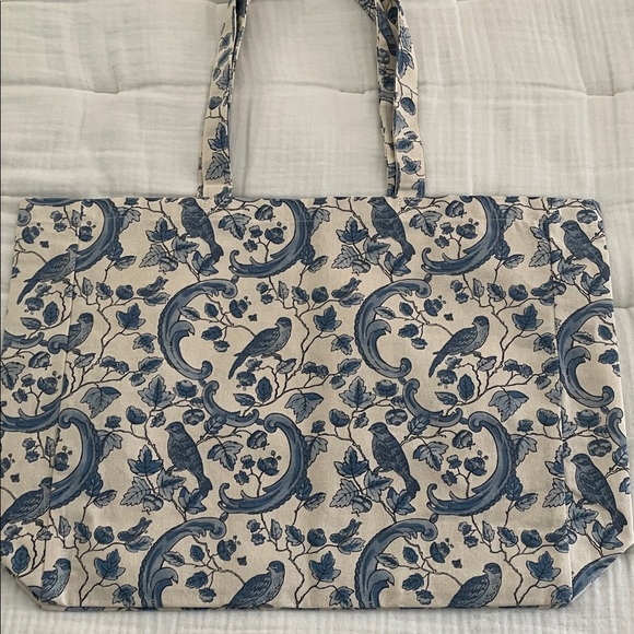 NWOT Sézane Antionette Poisson Canvas Tote Bag - Picture 3 of 3
